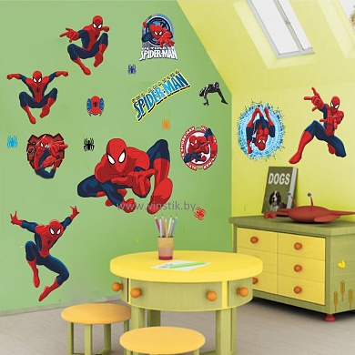 Наклейка "Человек-паук в движении"